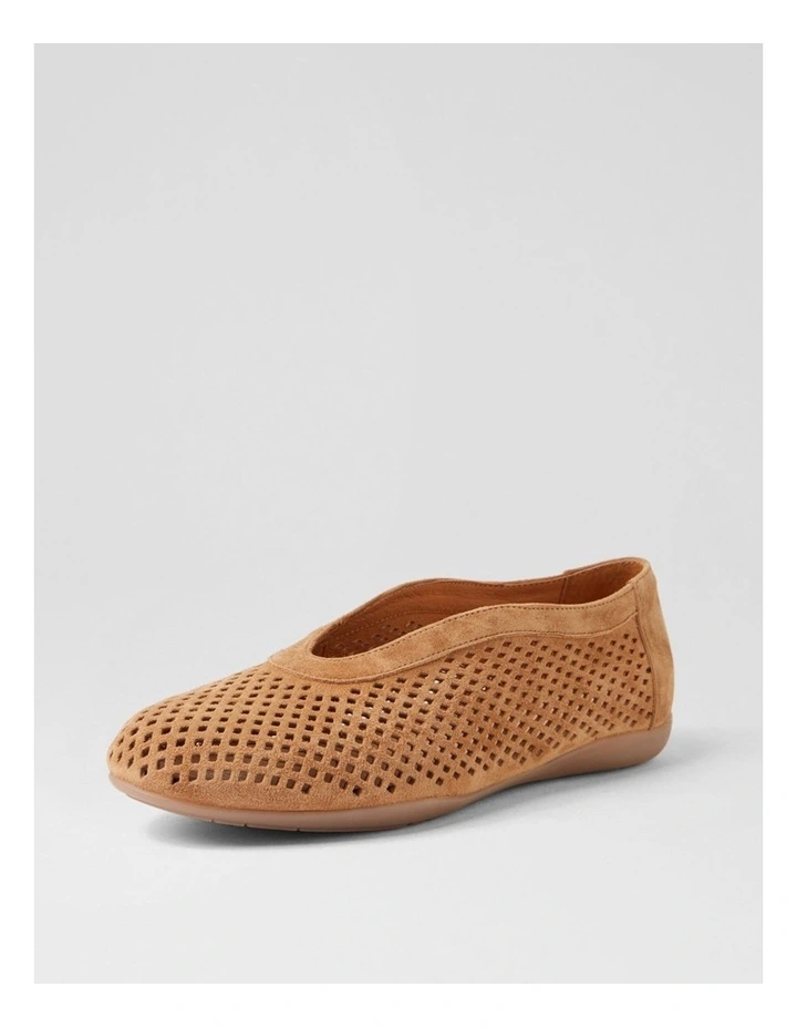 Austin Tan Suede Flat Shoes image 2