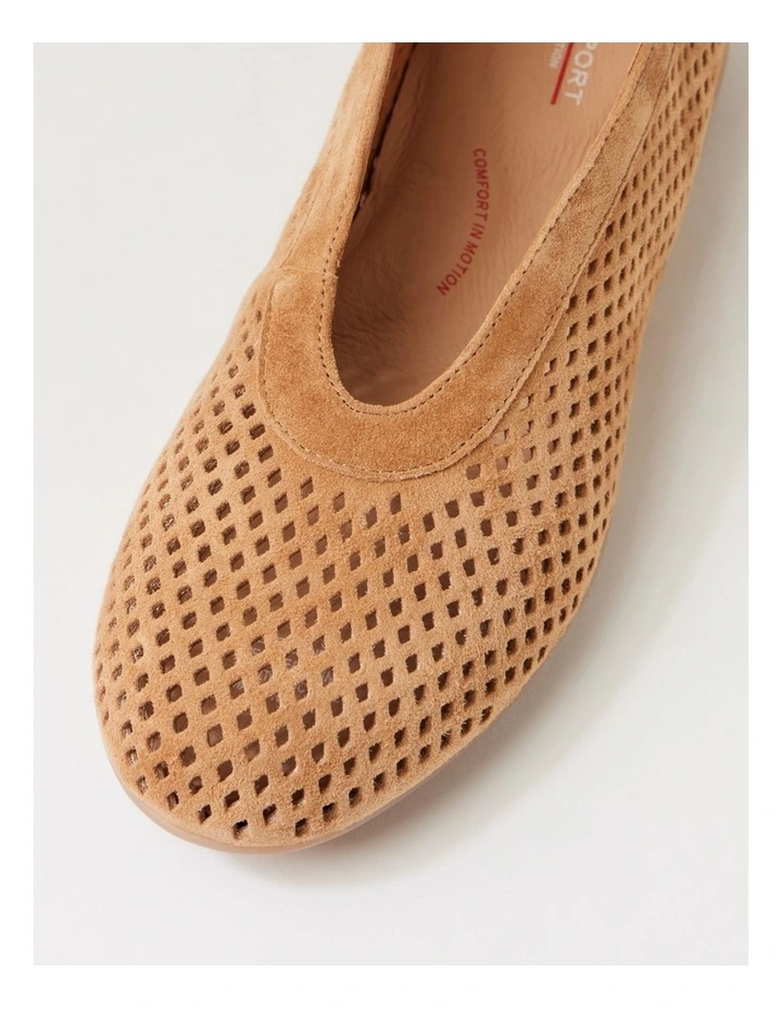 Austin Tan Suede Flat Shoes image 4