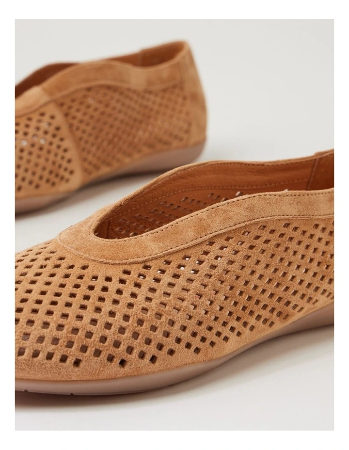 Austin Tan Suede Flat Shoes image 5