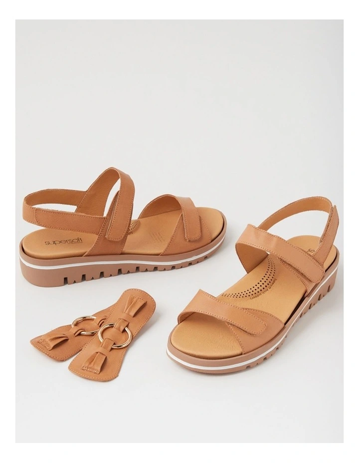 Athleen Dark Tan Leather Sandals image 5