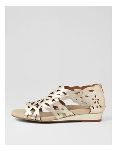 Jacki Platinum Leather Sandals