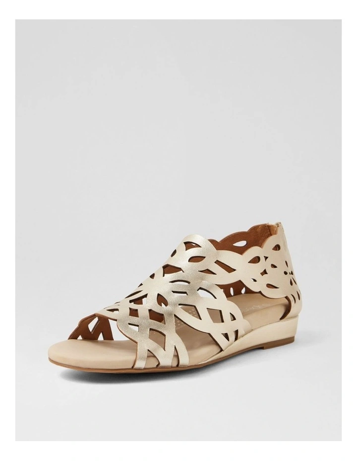 Jacki Platinum Leather Sandals image 2