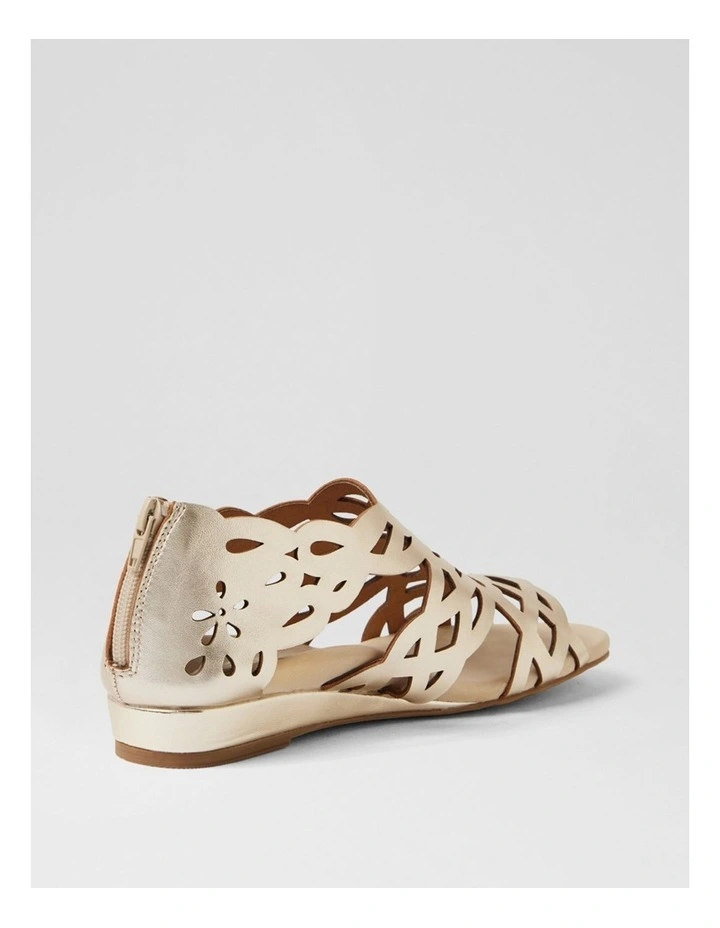 Jacki Platinum Leather Sandals image 3