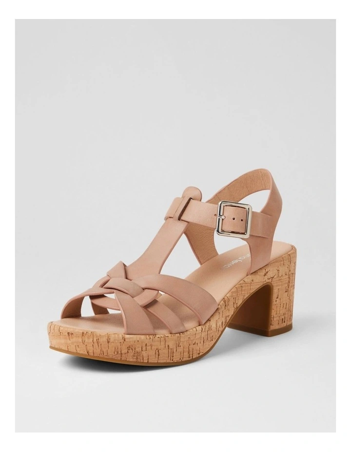Billas Blush Cork Leather Sandals image 2