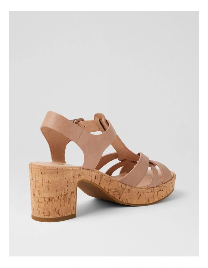 Billas Blush Cork Leather Sandals image 3