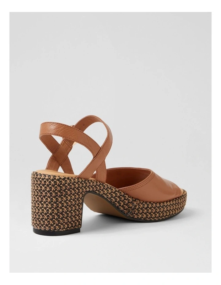 Busey Dark Tan Black Leather Woven Sandals image 3