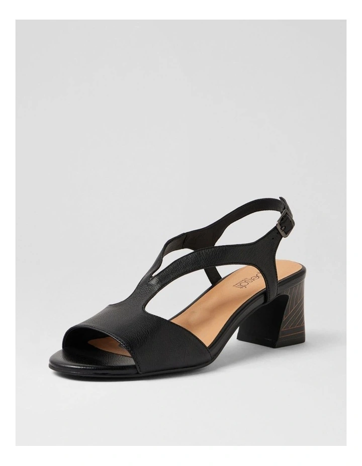 Jessia Black Abstract Leather Sandals image 2