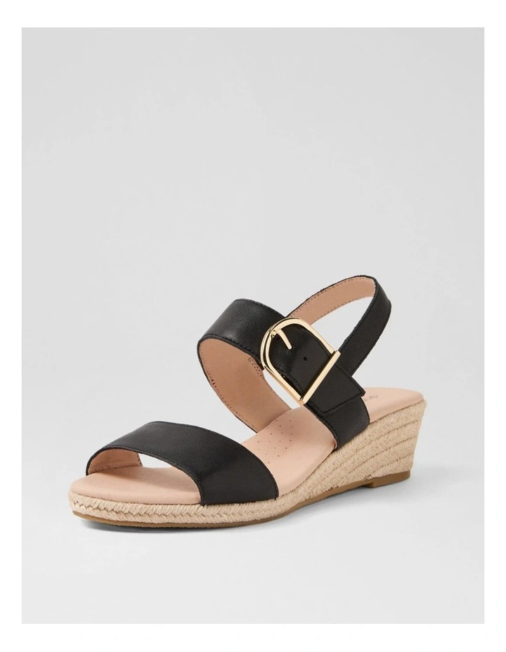 Hucy Black Leather Sandals image 2
