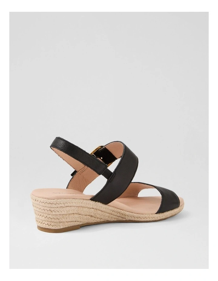 Hucy Black Leather Sandals image 3