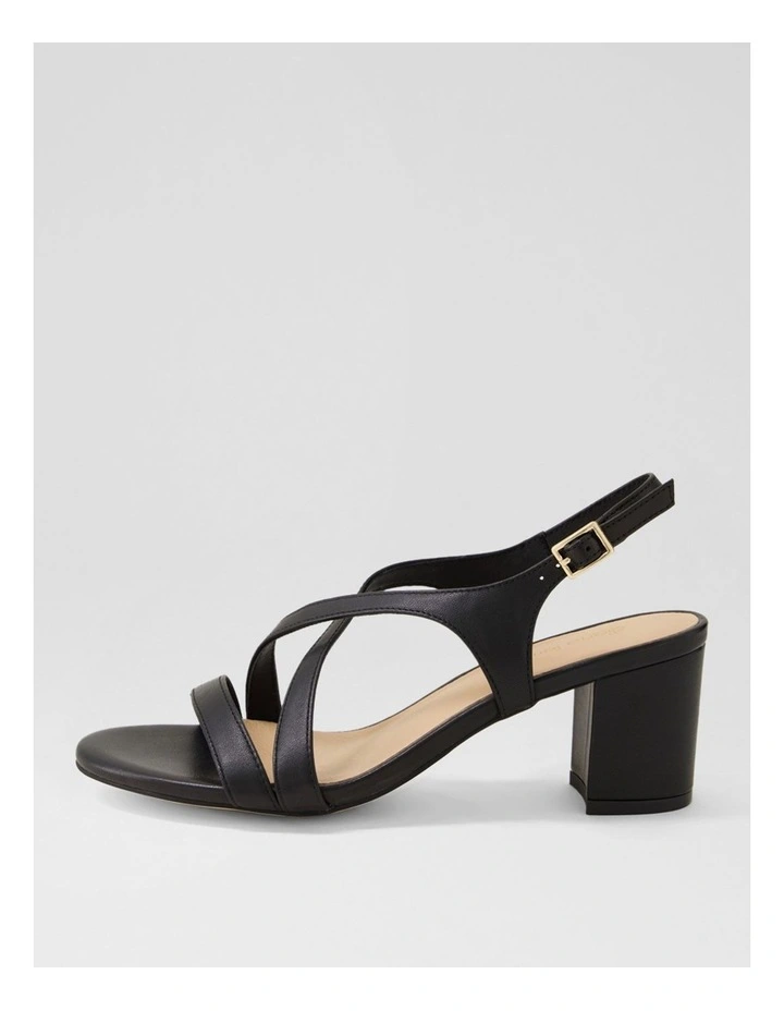 Geness Black Leather Sandals image 1