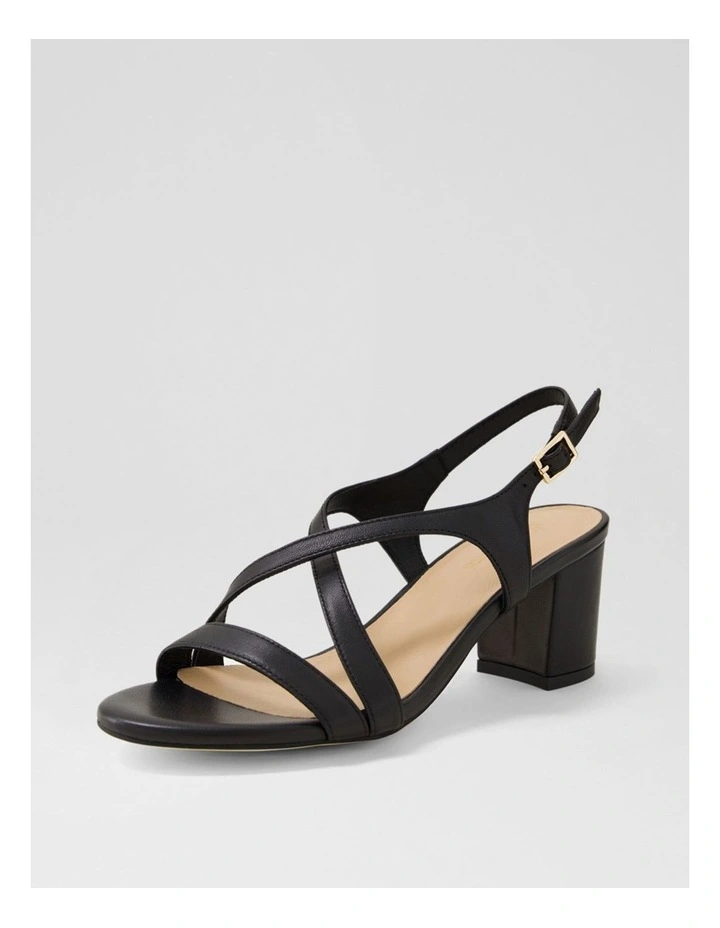 Geness Black Leather Sandals image 2