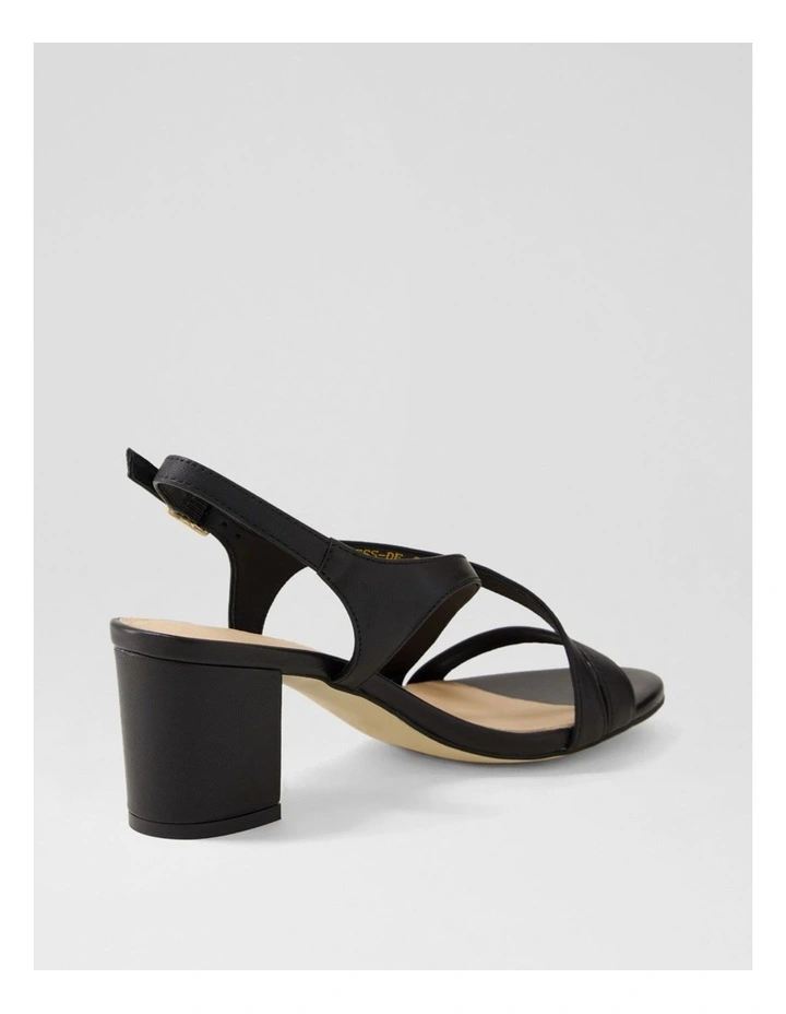 Geness Black Leather Sandals image 3