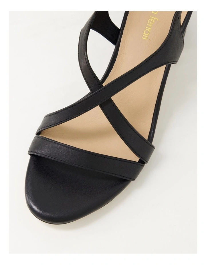 Geness Black Leather Sandals image 4