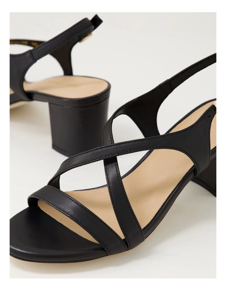 Geness Black Leather Sandals image 5