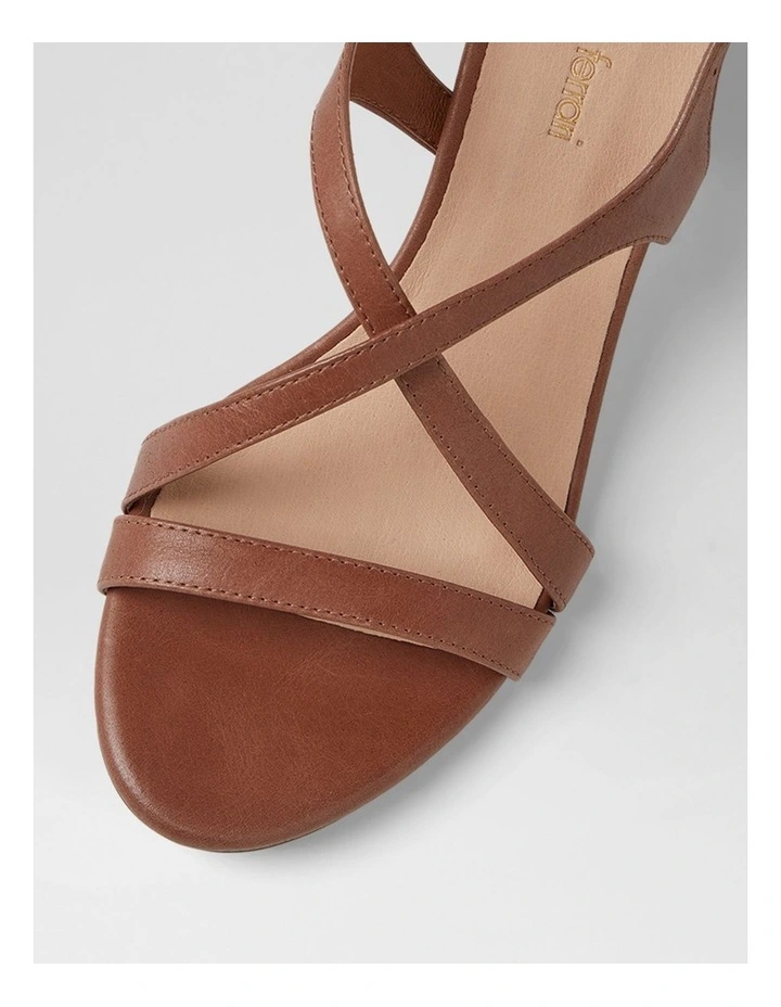 Geness Walnut Dark Brown Leather Sandals image 4