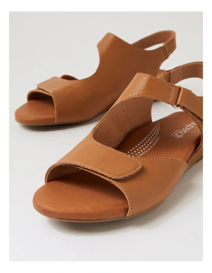 Jarrine Dark Tan Leather Sandals image 5