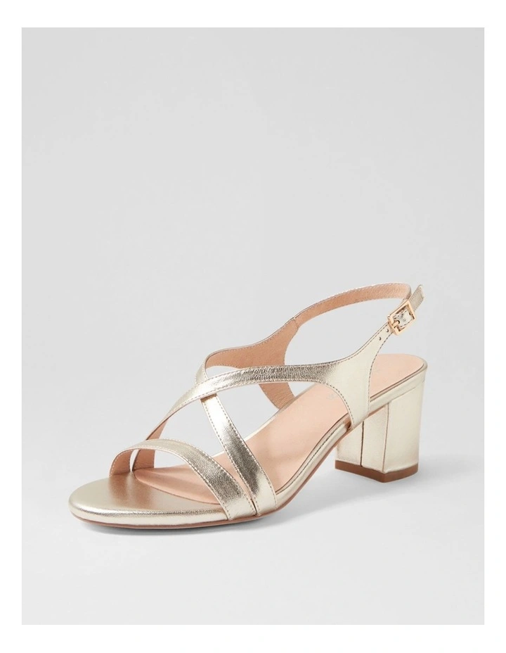 Geness Gold Leather Sandals image 2