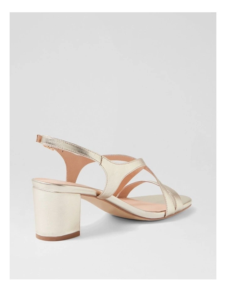 Geness Gold Leather Sandals image 3