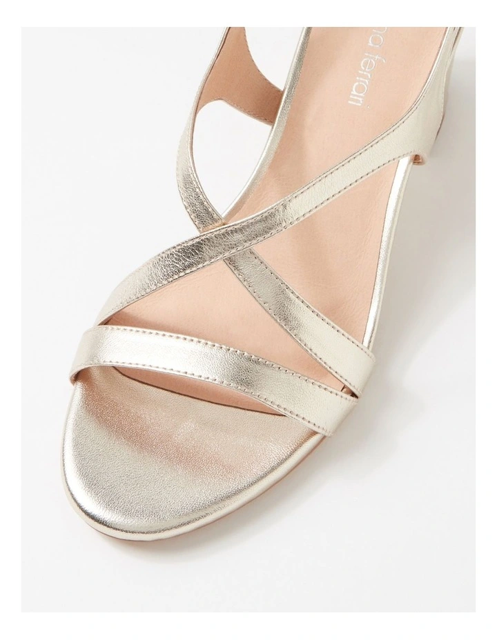Geness Gold Leather Sandals image 4