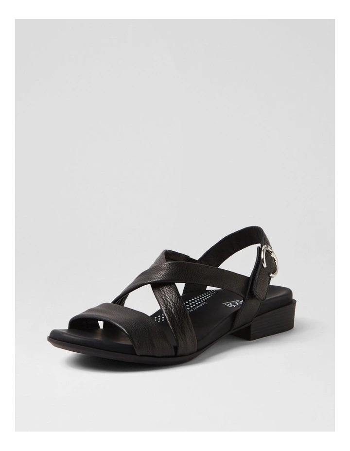 Cevie Black Leather Sandals image 2