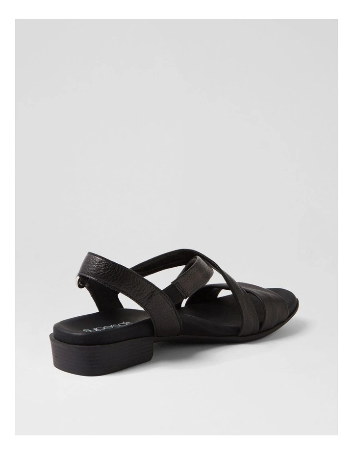 Cevie Black Leather Sandals image 3