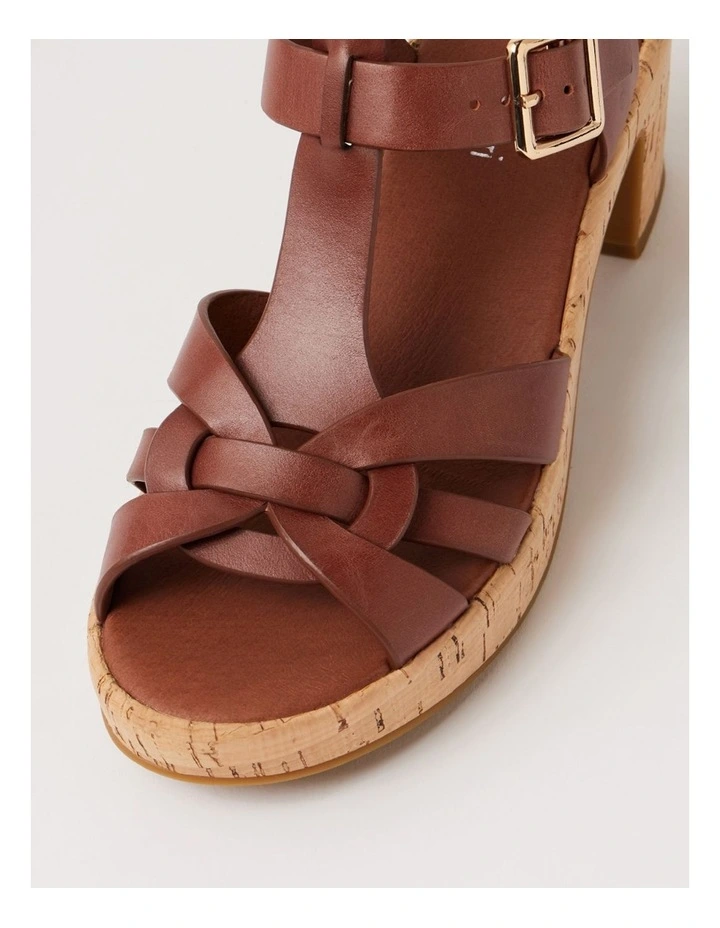 Billas Walnut Cork Leather Sandals image 4