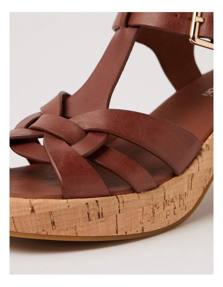 Billas Walnut Cork Leather Sandals image 5