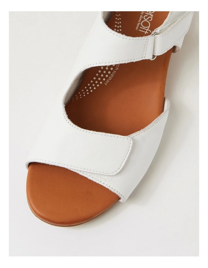 Jarrine White Leather Sandals image 4