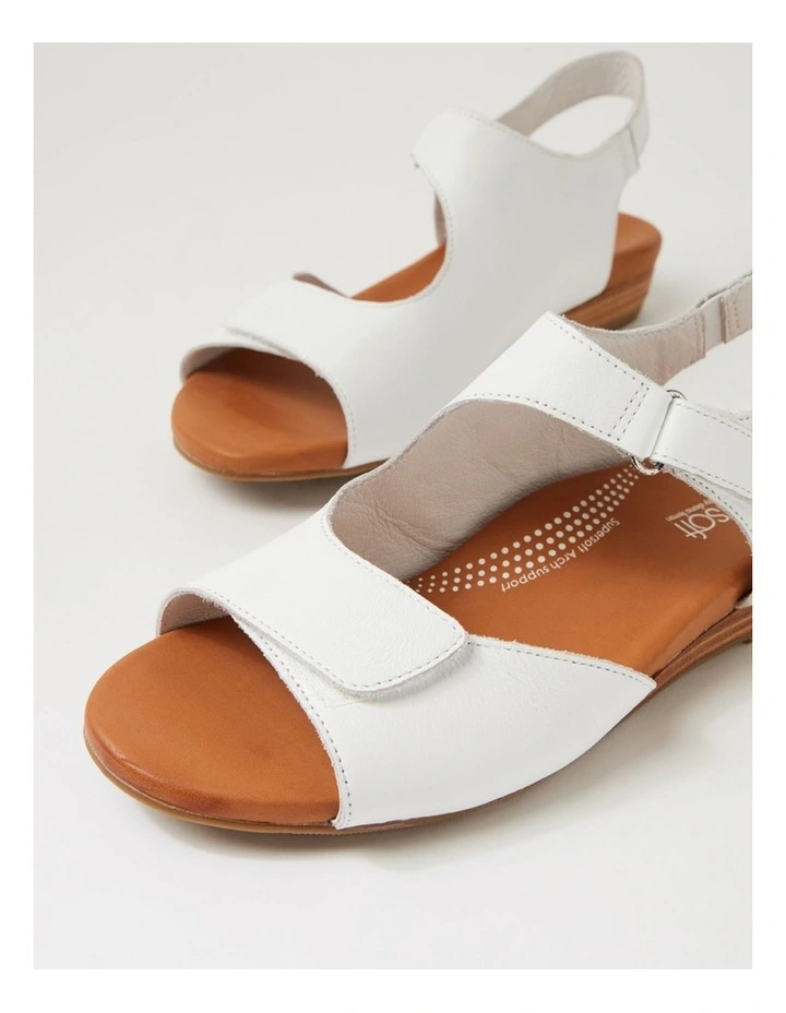 Jarrine White Leather Sandals image 5