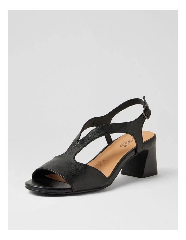 Jessia Black Leather Sandals image 2