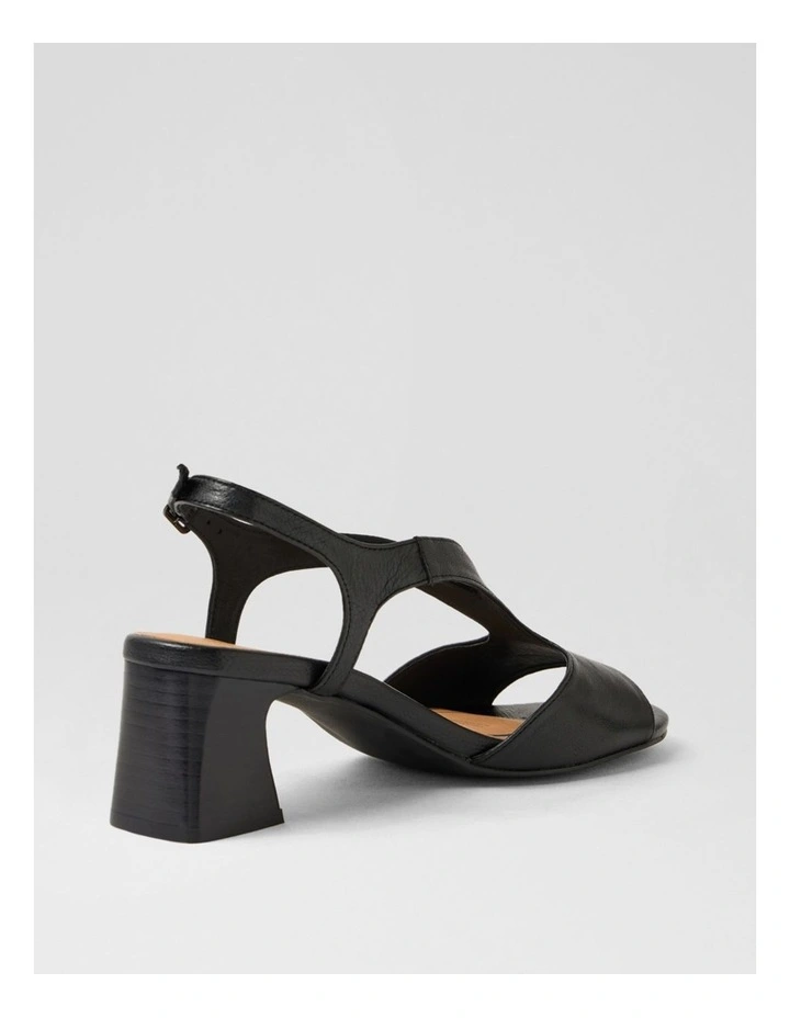 Jessia Black Leather Sandals image 3