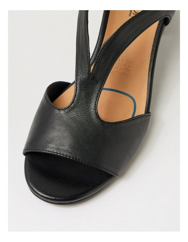 Jessia Black Leather Sandals image 4