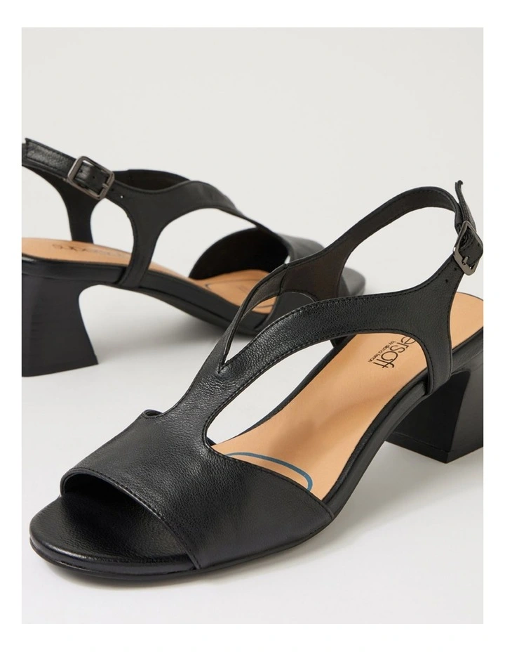 Jessia Black Leather Sandals image 5