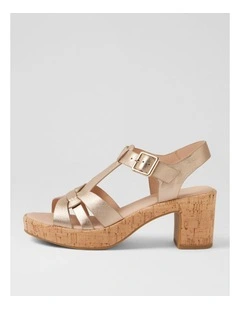 Billas Champagne Cork Leather Sandals