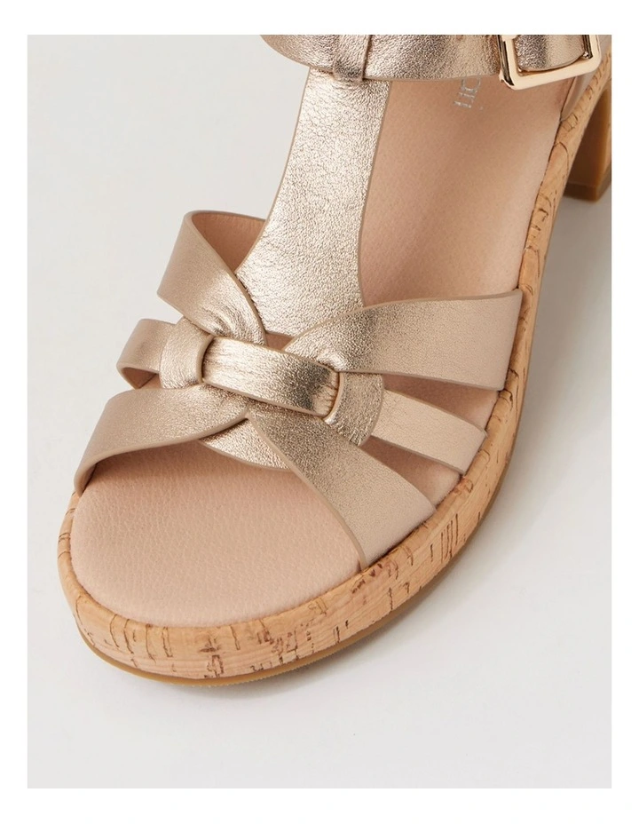 Billas Champagne Cork Leather Sandals image 4