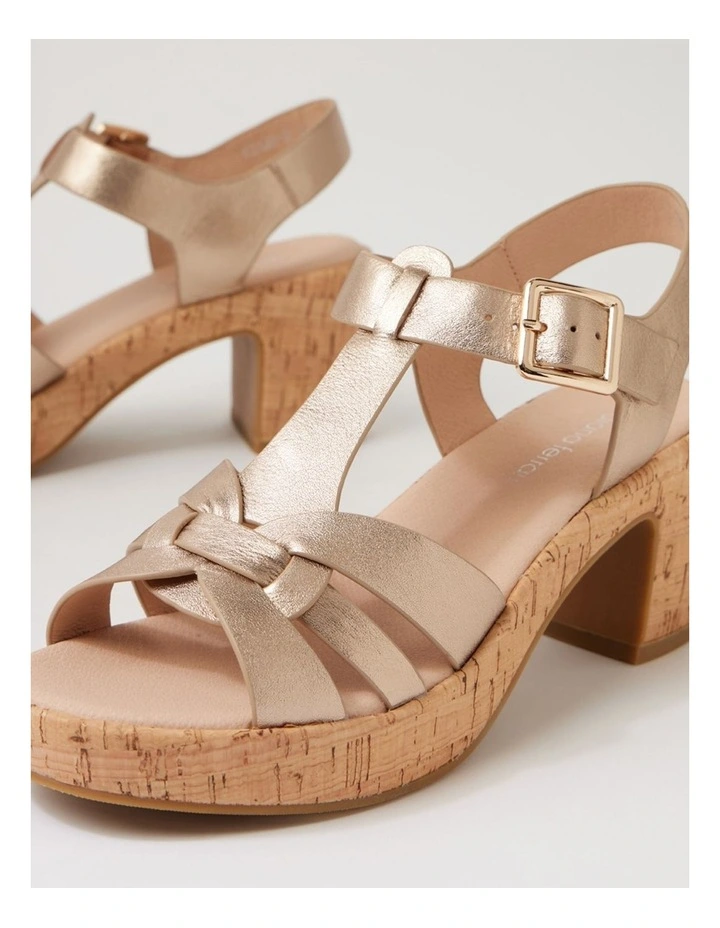 Billas Champagne Cork Leather Sandals image 5