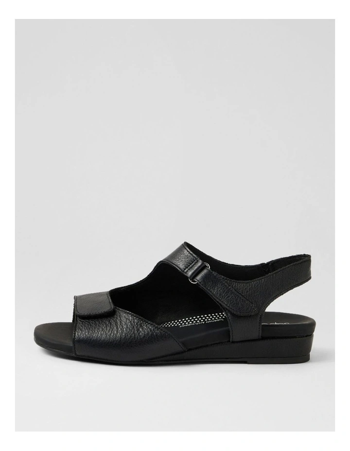 Jarrine Black Leather Sandals image 1