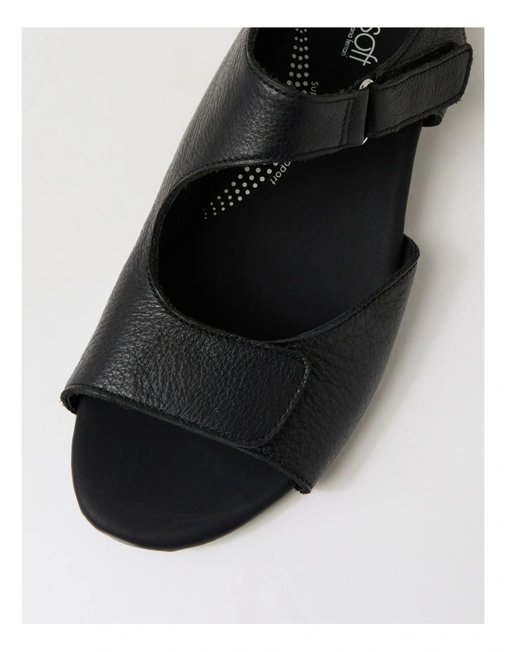 Jarrine Black Leather Sandals image 4