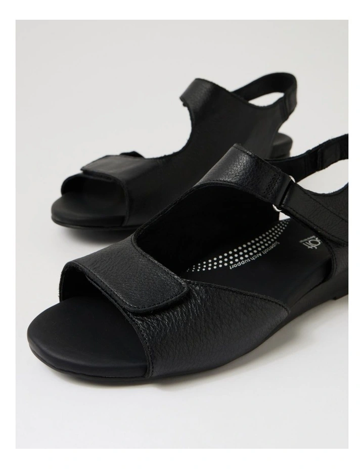 Jarrine Black Leather Sandals image 5