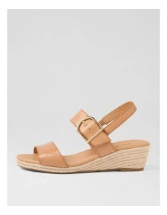 Hucy Dark Tan Leather Sandals