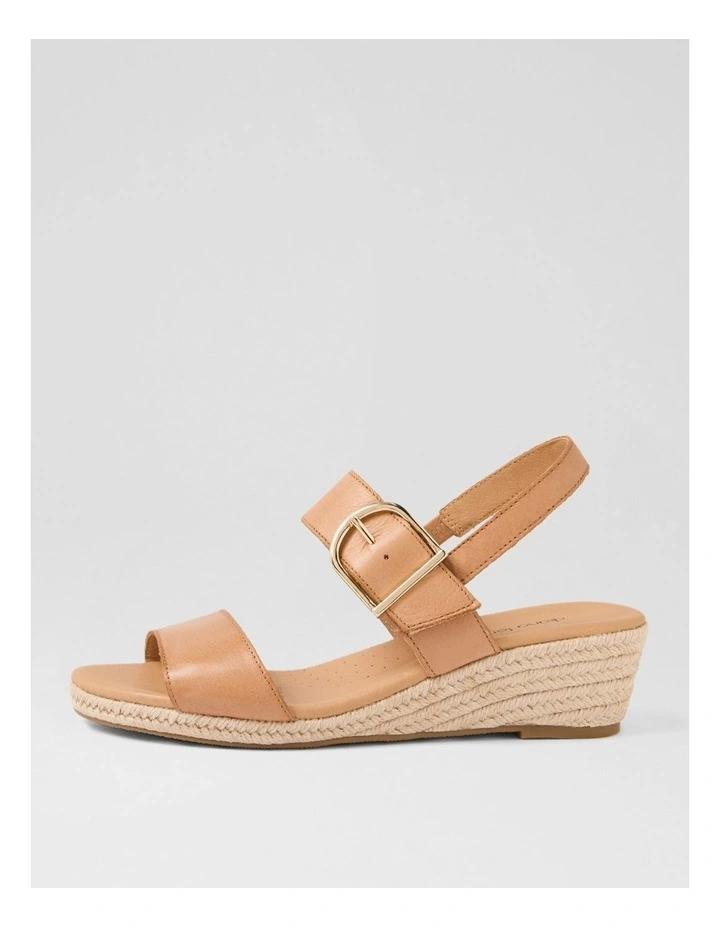 Hucy Dark Tan Leather Sandals image 1