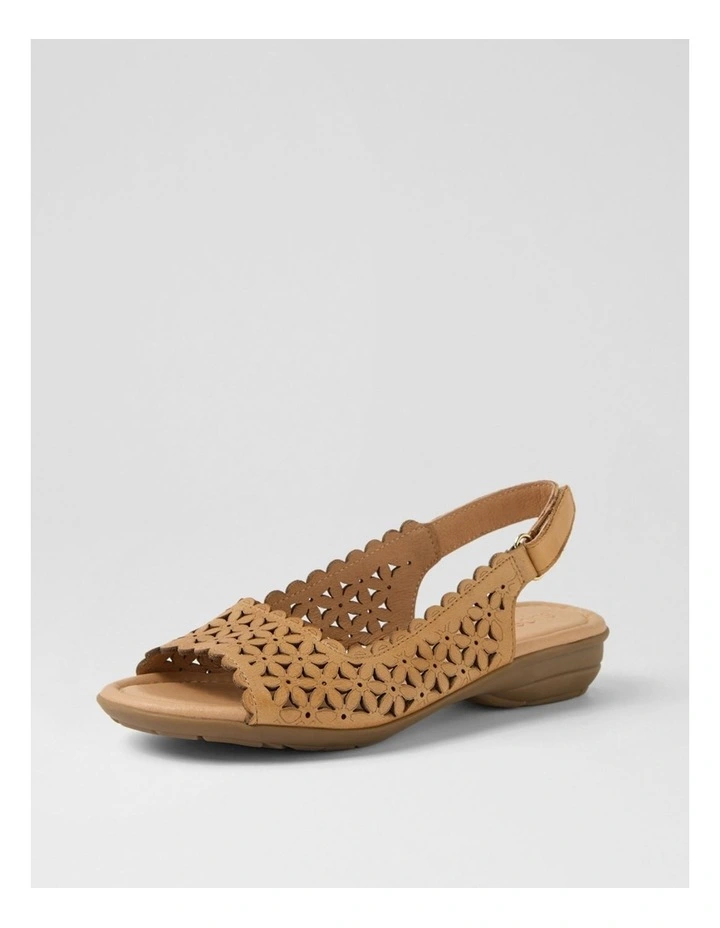 Benisie Dark Tan Leather Sandals image 2