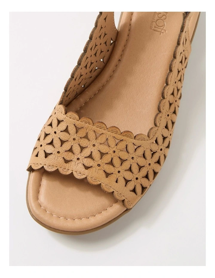 Benisie Dark Tan Leather Sandals image 4