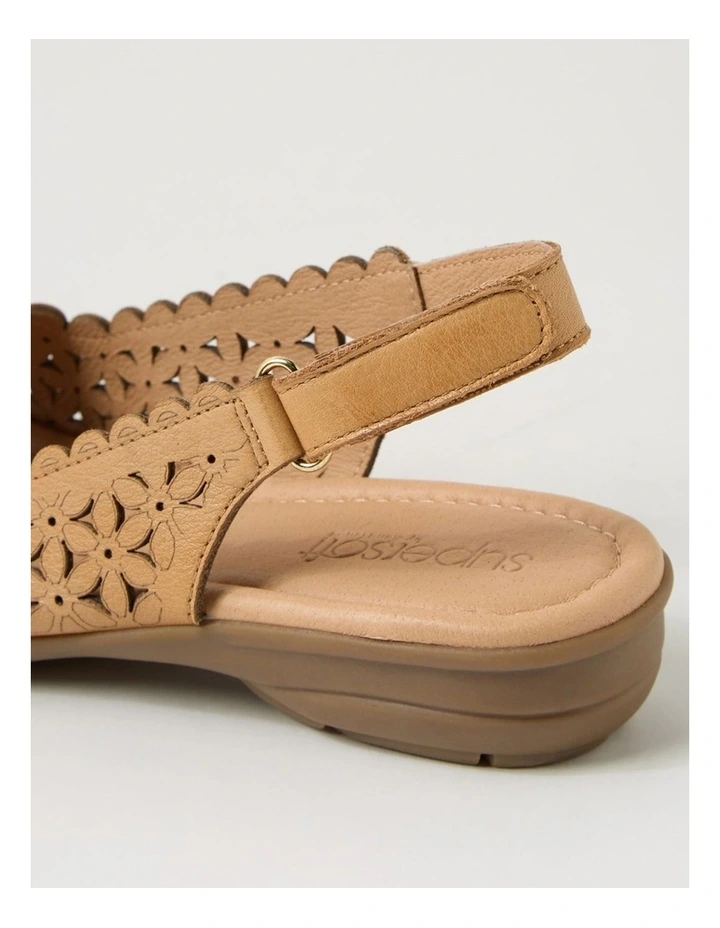 Benisie Dark Tan Leather Sandals image 5
