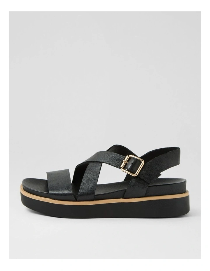 Blaklee Black Leather Sandals image 1