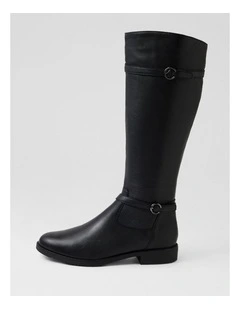 Camilas Black Leather Knee High Boots