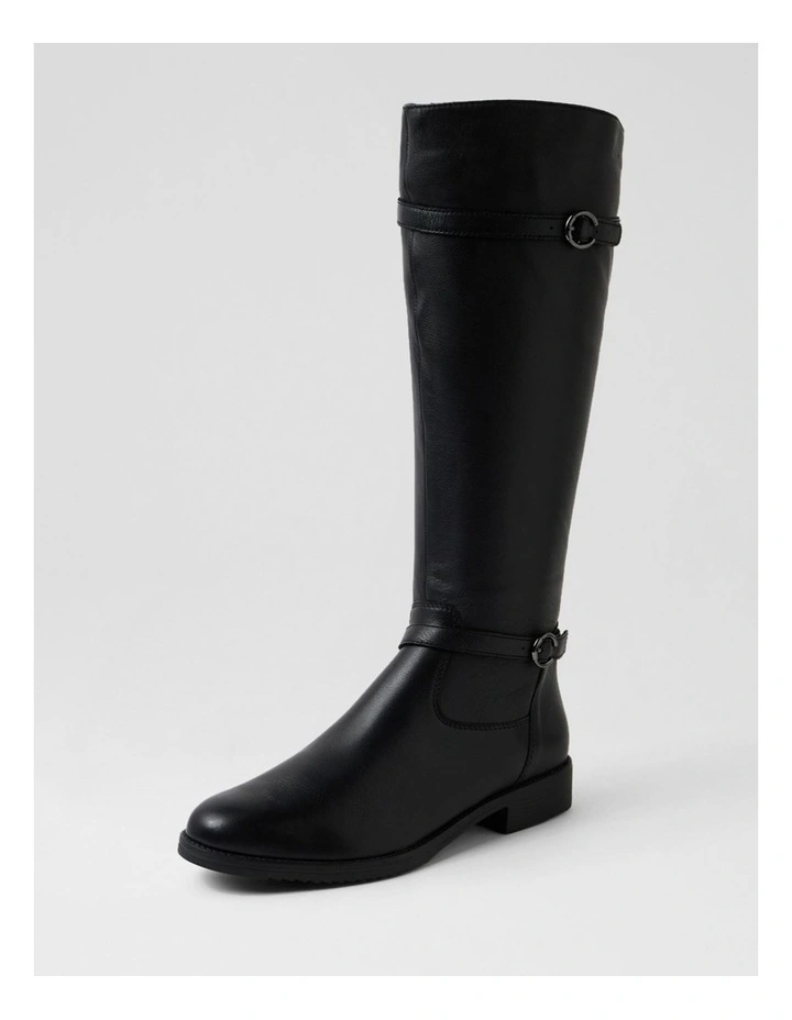 Camilas Black Leather Knee High Boots image 2