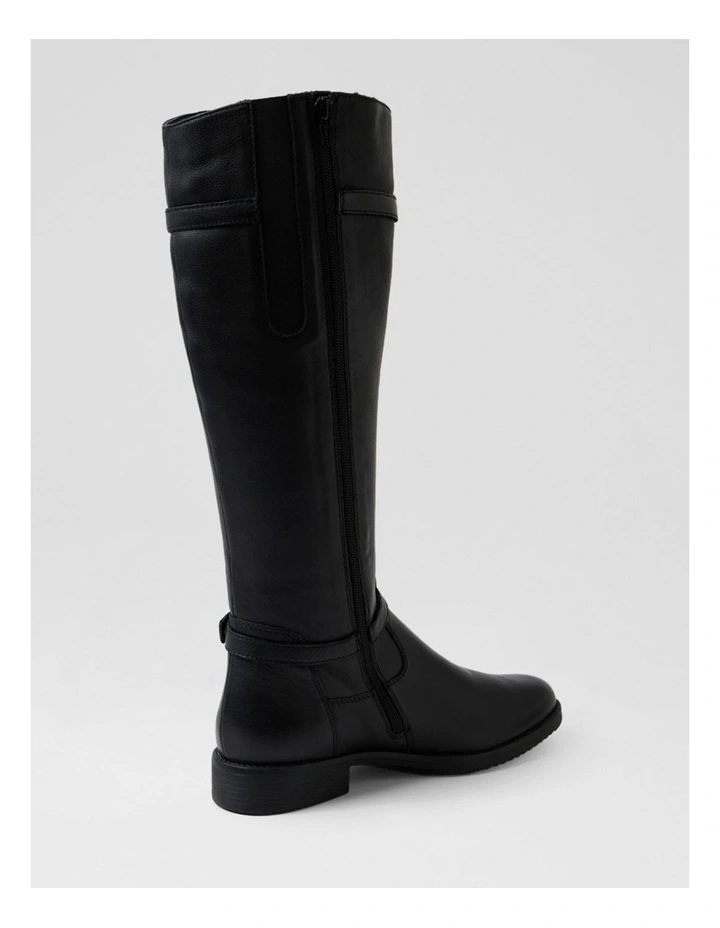 Camilas Black Leather Knee High Boots image 3