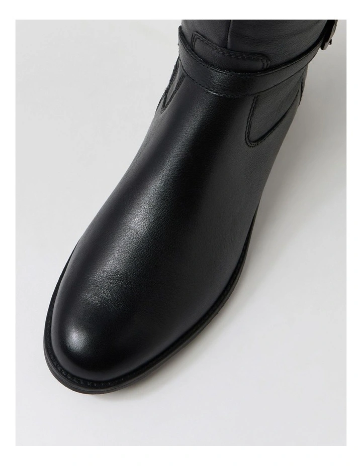 Camilas Black Leather Knee High Boots image 4