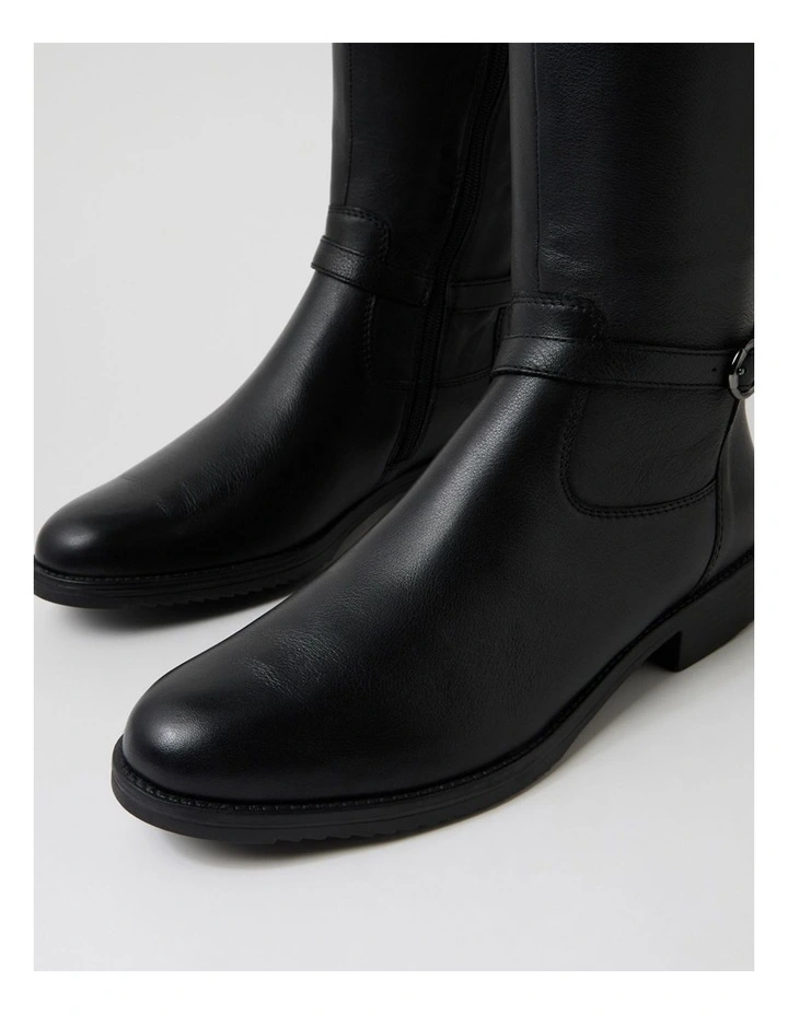 Camilas Black Leather Knee High Boots image 5